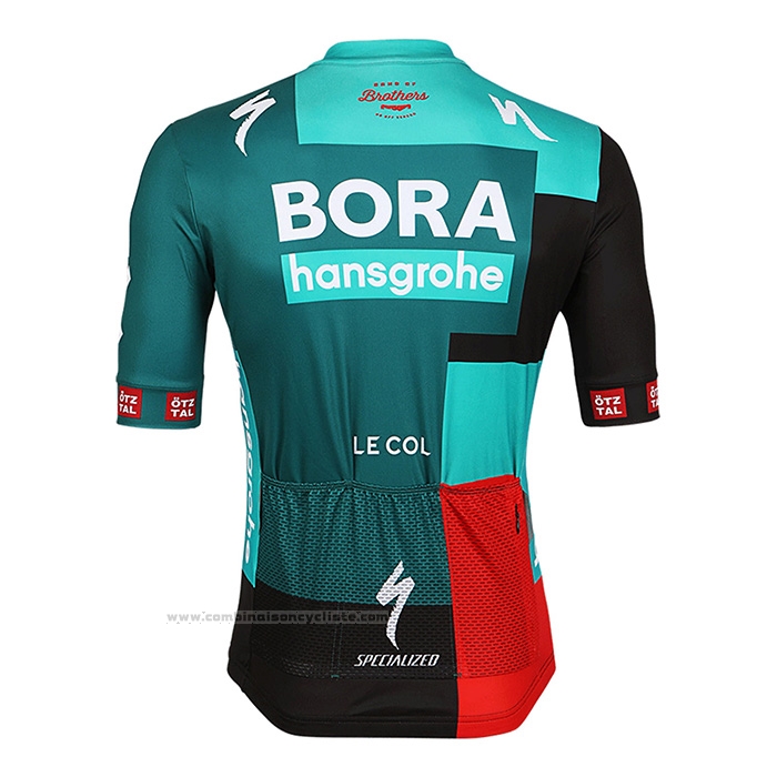2022 Maillot Cyclisme Bora-Hansgrone Vert Manches Courtes et Cuissard